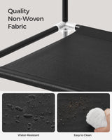 SONGMICS 3-Tier Shoe Rack, Shoe Storage for Hallway Closet, Slim and Space-Saving, Metal Frame, Non-Woven Fabric Shelves, Black ULSH053B01 SONGMICS