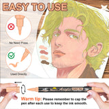 NICETY 32 Acrylic Paint Markers Paint Pens Skin Tone Series Set Brush Tip & Fine Tip for Rock Painting, Wood, Canvas, Glass, Mugs, Metal, DIY Projects(Skin) NICETY