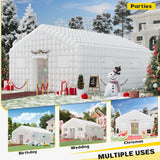 EROMMY 30x20x13 FT Large White Inflatable Nightclub, Blow Up Party Tent Portable with 1100W Blower, Disco Night Club Tent for Adult Birthday Party Business Rental EROMMY
