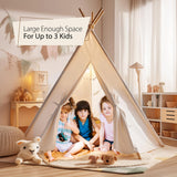 Teepee Tent for Kids, Cotton Kids Tent Indoor, Sleepover Play Tent, Kids Teepee Tent, Party Tents for Kids Indoor for Parties, Teepee Tent for Boys, Atlasonix