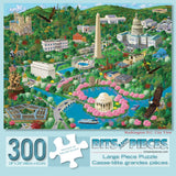 Bits and Pieces – Large 300 Piece Jigsaw Puzzle for Adults – Washington D.C. City View - US Capital Scene Jigsaw Puzzle by Artist Joseph Burgess, Completed Puzzle Size: 18" x 24" Bits and Pieces