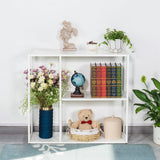 HDANI Console Table, Narrow Entryway Table, 3 Tier Metal Hallway Table, 9.8''Dx31.5''Wx29.7''H(White) HDANI