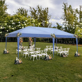 VINGLI 10x20 Pop Up Canopy Tent with Sidewalls, Outdoor Gazebo Canopy Tent, Patio Event Tents Outdoor Commercial Canopy for Parties (Blue) VINGLI