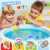 Nicella Magic Water Elf Toy Kit, Waters Pets, Aqua Water Gel with 20 Magic Gels and 20 Shape Molds, DIY Squishy Maker Kit, Kids Summer Crafts，Make Your Own Squishies Toys Crafts for Boys & Girls Nicella