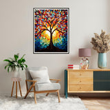 SKRYUIE Paint by Numbers Kits for Adults Tree, Acrylic Botany Oil Paint by Numbers for Adults Beginner Canvas with Brushes Paintwork Art Crafts for Home Decor 16x20 inch n8 SKRYUIE