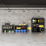 CYNNDA 4-Tier 40" W x 19.7" D x 60" H Garage Shelf Heavy Duty Metal Garage Shelving Load 2200LBS Utility Shelves Industrial Rack Adjustable Shelves for Garages Basement Storage Shelves (Black) CYNNDA