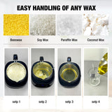 VALLYDOM Wax Melter, Candle Making Kit, Wax Pot 1000ml Capacity, Candle Jars for Making Candles, Wax Melter for Candle Making, with Spoon, Can be Used to Make Soy Wax, Soap Making Kit for Adults VALLYDOM