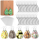 Palksky 50pcs Sublimation Blanks Products - Sublimation Earring Blanks with Earring Hooks and Jump Rings for Halloween Christmas Women Girls DIY Earring Project Sublimation Accessories Palksky