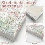 SUMGAR Paint by Numbers kit for Adults Flowers Framed Painting Easy DIY Acrylic Oil Painting on Canvas for Beginner Girls Teens,Pink Wildflower Paint by Numbers Kit with Frame Family Gifts 20" x 16" SUMGAR