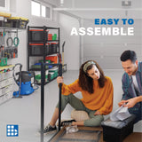 Borroughs 72" x 34" Adjustable Workbench, Stainless Steel Top, Heavy-Duty Workstation with Bottom Shelf, 2000 LB Capacity for Warehouse, Automotive, Garage, Education, Government, Office, Home Borroughs