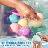 JUYRLE Bath Bomb Making Kit- 30Pcs DIY Bath Bomb Kit for Kids, Make Your Own Spa Set, Shower Craft Kits with Bath Bomb Molds, Soap Making Kits, Bath Bomb Making Supplies Gifts for Girls Women JUYRLE