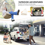 RADIATA Foldable Hanging Egg Chair Without Stand, Rattan Swing Chair with Cushion and Pillow, Wicker Hammock Chair for Indoor Outdoor Bedroom Patio Garden (Beige) RADIATA