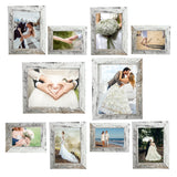xnlkros Picture Frame Set 10 pack, Farmhouse Photo Frames, Gallery Wall Frame Collage, 8x10 5x7 4x6 Frames in 3 Different Finishes Picture Frames For Wall or Desk xnlkros
