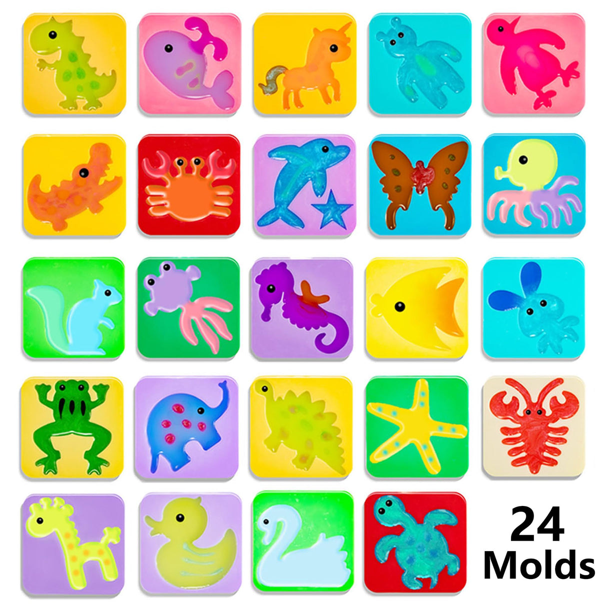 Kidisego Aqua Fairy Water Gel Kit for Kids, Magic Water Elf Toy Kit with 20 Colors Magic Gel, Aqua Fairy kit with 24 Shape Molds, Crate Your Own Magic Elf Kits Water Pets Craft Kits for Kids Kidisego