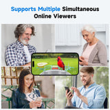 Bird Feeder with Camera, Smart AI Bird Breed Recognition, 1080P Bird Watching Camera with Solar Panel, Auto Capture Bird Videos & Instant Notifications, Ideal Gift for Bird Lover Green DOCOON