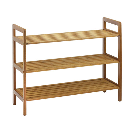 Oceanstar 3-Tier Bamboo Shoe Rack, Natural Oceanstar