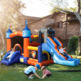 Commercial Grade Bounce House for Big Kids 5-12, 100% PVC Inflatable Bounce House Obstacle Course for Adult with 2 Slide, Ball Pit, Large Bounce Area, Climbing Wall, Basketball Rim 16x12x10FT w/Blower awesmflate