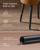 VASAGLE EKHO Collection - Storage Ottoman, Vanity Chair Stool, Synthetic Leather with Stitching, Mid-Century Modern, Round Storage Seat with Steel Legs, Loads 330 lb, Caramel Brown ULOM005K01 VASAGLE