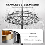 HAMITOR Shower Caddy Tension Pole: 4-Tier Rustproof Bathroom Corner Shelf Organizer for Renters - No Drill Large Shampoo Storage Rack - Adjustable 47-121 Inch - Space Saving Bathtub Accessory - Black HAMITOR