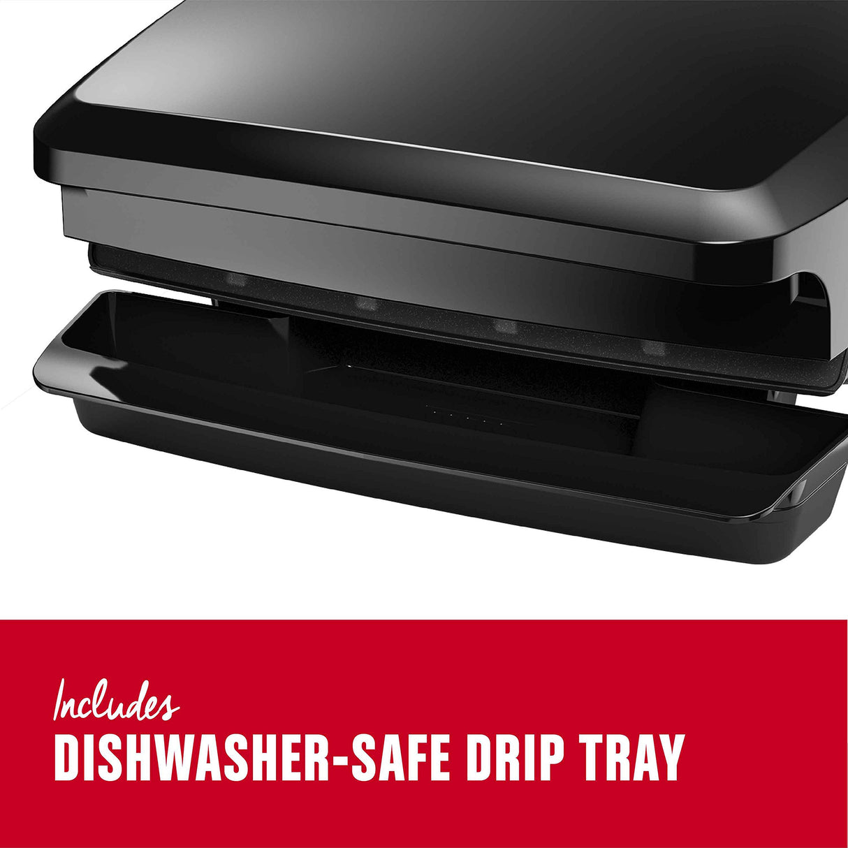 George Foreman GR340FB 4-Serving Classic Plate Electric Indoor Grill and Panini Press, Black George Foreman