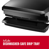 George Foreman GR340FB 4-Serving Classic Plate Electric Indoor Grill and Panini Press, Black George Foreman