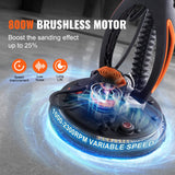 VEVOR Drywall Sander, 800W Brushless Motor Electric Sander, Variable Speed 1000-2300 RPM Wall Sander, Foldable Ceiling Sander with Double-Deck LED Lights, Extendable Handle, 12 Sanding Discs VEVOR