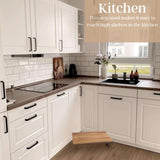 Perfnique Wooden Step Stool, 3.5" One Step Stool for Adults Kids, 200lb. Load Non-Slip Acacia Wood Step Stools for High Beds, One Step Ladder for Bedroom, Kitchen, Bathroom (Natural,3.5in) PERFNIQUE