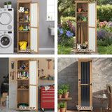 Ketive Outdoor Storage Cabinet, 62" Tall Thin Garden Cabinet with Adjustable Shelf and Weather-Resistant Design Farmhouse Accent Cupboard for Patio, Garden, Yard or Porch (18" L x 18" W x 62" H) ketive