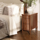 STO'SENSE Nightstand w/Charging Station & 3 Drawers, Pre-Assembled, Vintage Side Table w/Antique-Finished Pulls, Rustic Wood Finish, Narrow End Table w/Turned Legs for Bedroom (1, Brown) STO'SENSE