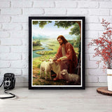 mrpwnle Diamond Painting Kits for Adults-Jesus Diamond Art Kits for Adults Beginners, 5D Diamond Painting Jesus, DIY Full Drill Christ Diamond Painting Gem Art Crafts Kit Home Decor 12x16in mrpwnle