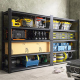 FATIGOS Heavy Duty Garage Shelving, 84'' H Metal Shelving, 3500LBS Storage Shelves 5 Tier Adjustable Heavy Duty Shelving Unit for Warehouse, Garage, Basement, 24" D x 47" W x 84" H FATIGOS