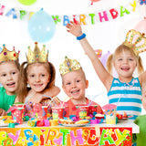 12 Pieces Foam Princess Tiaras Crown 928 Pieces Gem Stickers 12 Gem Rings Craft Making Kits Birthday Party Favors MTLEE