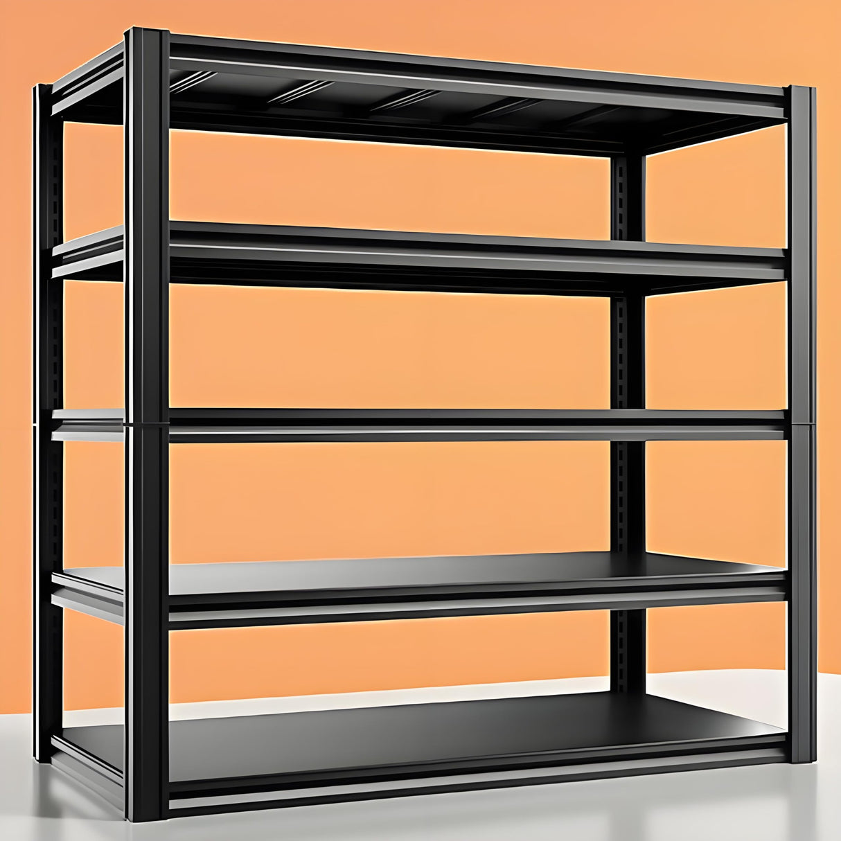 Darubtes Storage Shelving Unit Height Adjustable Heavy Duty Garage Shelves Metal Organizer Utility Rack 3200LBS for Kitchen,Plants,Books,Clothes Storage Black 83" H x 55" W x 23.2" D 5-Tier Darubtes