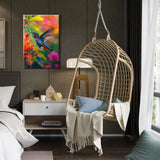 HeeBenor Framed Paint by Numbers Kit for Adults, Hummingbird Paint by Numbers Kit for Adults with Easel, DIY Flower Bird Paint by Number with Frame, Adult Paint by Number Kits Framed Canvas 8x12 Inch HeeBenor