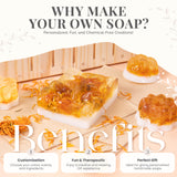 WeInd Large Soap Making Kit - DIY Craft Kit for Adults & Kids - Modern Art & Craft Kit with Soap Base, Melt & Pour Base, Silicon Molds, Soap Cutter, Essential Oils & Fragrances - Handmade Gift WeInd