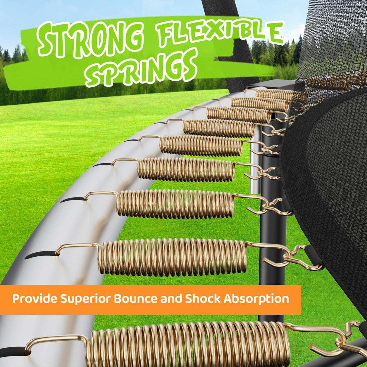 Gigu 14 FT Trampoline with Basketball Hoop Water Sprinkler Spiral Ground Stakes Trampolines Outdoor Yard for Adults Kids Gigu