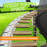 Gigu 14 FT Trampoline with Basketball Hoop Water Sprinkler Spiral Ground Stakes Trampolines Outdoor Yard for Adults Kids Gigu