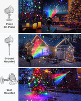 Laser Christmas Projector Lights Outdoor, Christmas Decorations Stars Light Show, Holiday Projector Decorations for House/Garden/Party FLITI
