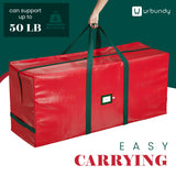 Heavy Duty Christmas Tree Storage Bag 9 Ft - Christmas Tree Bag Red - Tree Bags For Storage - Xmas Tree Storage Bag Holds 9 Ft Christmas Tree Bag For All Year Round Christmas Storage URBUNDY