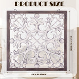 Tatuo 4 Pcs Wood Wall Art Wall Decor Farmhouse Wall Decor for Living Room Wooden Decorative Wood Panels Modern Wall Plaque for Home Kitchen Dining Room(Brown, White,Square) Tatuo