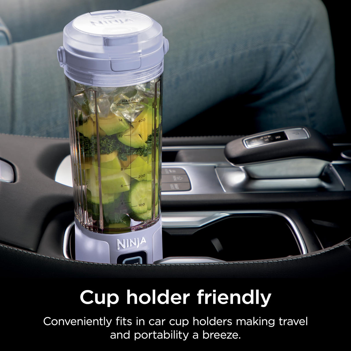 Ninja Blast Portable Blender, Cordless, 18oz. Vessel, Personal Blender For-Shakes and Smoothies, BPA Free, Leakproof-Lid and Sip Spout, USB-C Rechargeable, Dishwasher Safe Parts, Lavender, BC151ML Ninja