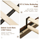 AMERLIFE Solid Wood Bed Frame with 48" Headboard, Mid-Century Modern Platform Bed with Durable Wooden Slats, No Box Spring Needed, Easy Assembly, Quiet, Full Size, Chestnut Finish AMERLIFE