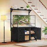 YITAHOME 120 Gallon Reptile Tank Stand with Power Outlets, Heavy Duty Large Reptile Tank Stand with Cabinet, Reptile Tank Turtle Terrariums Table for Accessories Storage,1100LBS Capacity YITAHOME