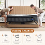 Twin Mattress, 10 Inch Twin Size Hybrid Mattresses in a Box, Memory Foam and Individual Pocket Springs with Motion Isolation & Silent Sleep & Pressure Relief, Fiberglass-Free, Medium Firm, CertiPUR-US Hianab
