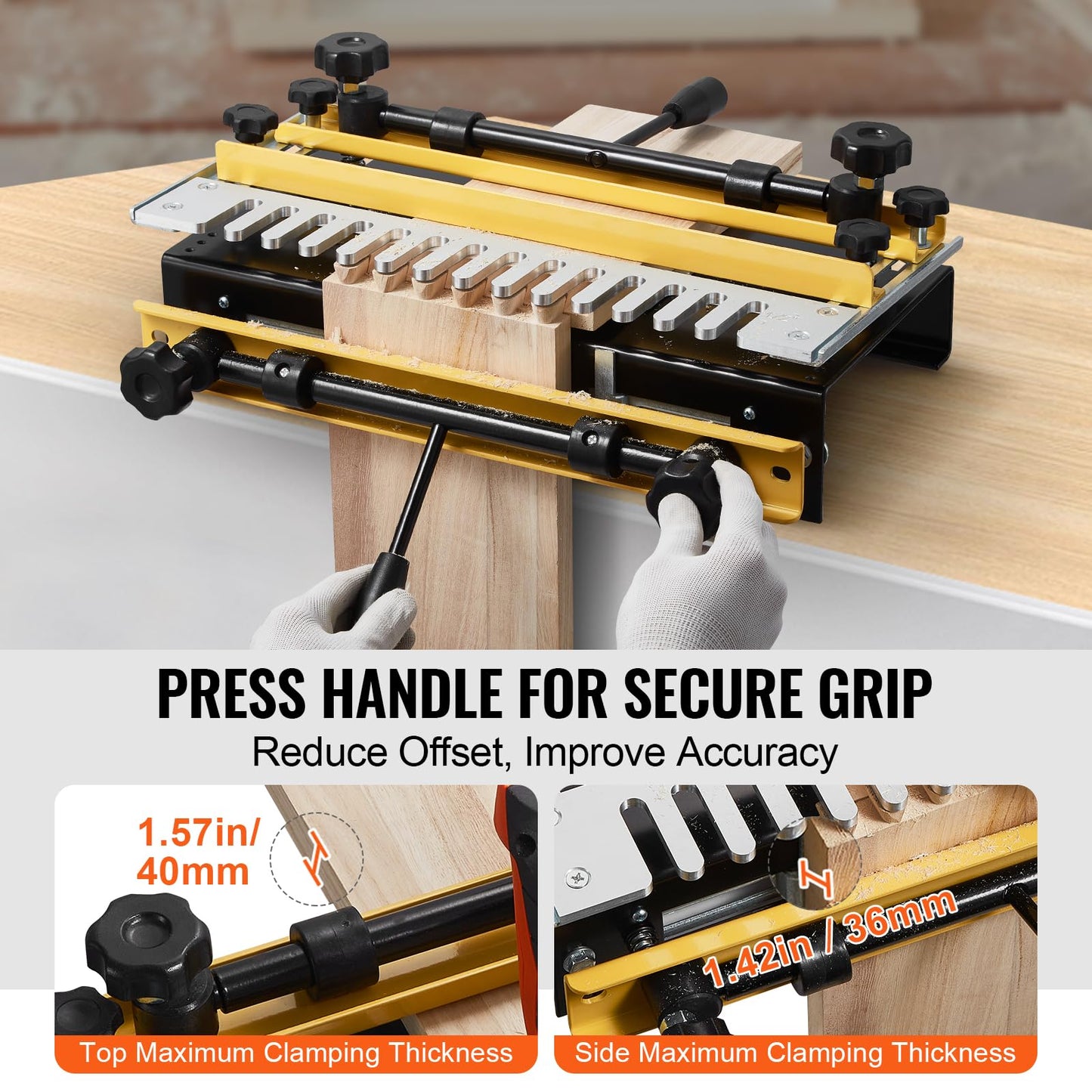 VEVOR Dovetail Jig, 12 in Width, Dove Tailing Router Jigs with Router Bit & 1/2” Template, Precise Alignment Dove Tail Jig, Mortise and Tenon Jig Woodworking Tools for Furniture & Wood Cabine - WoodArtSupply