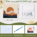 Nezyo 12 Sets Paint by Numbers Kit with Frame for Adult Beginners, DIY Acrylic Paint by Number Canvas for Painting Party, Classroom Activity Birthday Gift, 8 x 8 Inch Nezyo