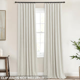 KOUFALL 108 Inch Curtains,Blackout Linen Textured 9 FT Black Out Room Darkening Living Room Drapes 108 Inches Long 2 Panels KOUFALL