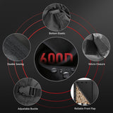 Zettum Firewood Rack Cover 8 Feet - 600D Wood Rack Cover Waterproof & Heavy Duty, 8 Foot Outdoor Log Pile Holder Covers Storage for 8FT Standard Fire Wood Rack Stands (96 x 24 x 49 Inch) Zettum