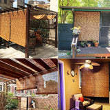 Bamboo Roll Up Shade Retro Bamboo Blinds 34 36 39 47 55 72 inch Wide Outdoor Roll Up Shades for Patio Waterproof Bamboo Roman Shades Privacy Sunshades Porch Blinds for Garden Balcony Home Decor KaulaTrinx