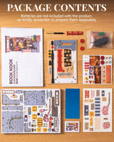 ROBOTIME Book Nook Kit DIY Miniature House Kit for Adults 3D Wooden Puzzle Bookends Bookshelf Diorama Insert Dollhouse Creative Decorative Unique Gifts for Teens and Beginners (Sakura Wine Alley) ROBOTIME